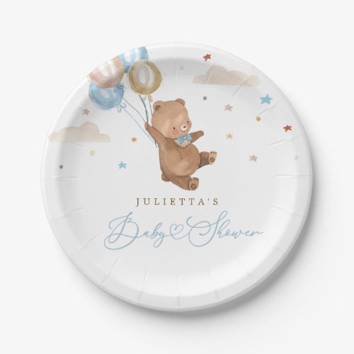 Teddy Bear We Can Bearly Wait Baby Shower Decor Paper Plates