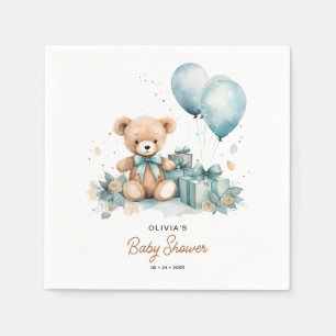 Teddy Bear We Can Bearly Wait Baby Shower Napkins