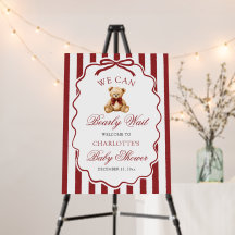 Teddy Bear We Can Bearly Wait Baby Shower Welcome