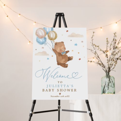 Teddy Bear We Can Bearly Wait Baby Shower Welcome Foam Board