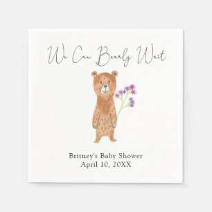 Teddy bear - we can bearly wait napkins
