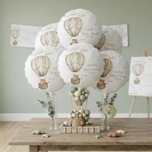 Teddy Bear We Can Bearly Wait Neutral Baby Shower Balloon