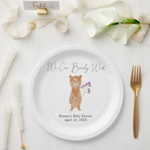 Teddy bear - we can bearly wait paper plates