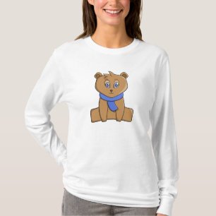 Teddy bear wearing a blue scarf T-Shirt