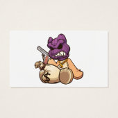 teddy bear wearing a ski mask and holding a gun (Back)