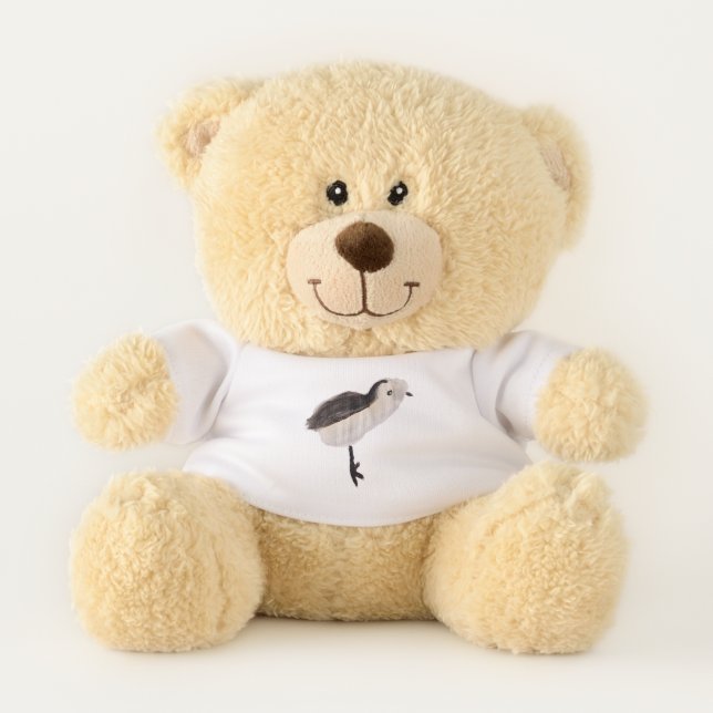 Teddy Bear wearing Chickadee t-shirt (Front)