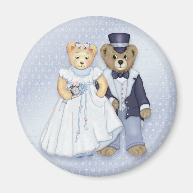 Teddy Bear Wedding - Customize Magnet (Front)