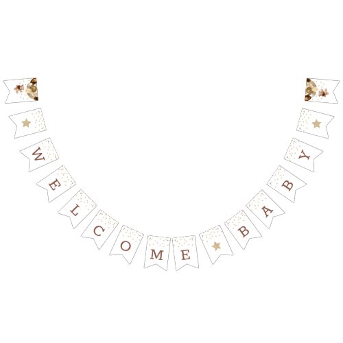 Teddy Bear Welcome Baby Shower bunting banner