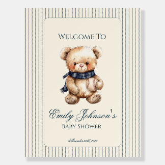 Teddy Bear Welcome Party Sign Baby Shower