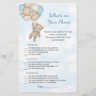 Teddy Bear What's on Your Phone Baby Game