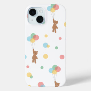 Teddy Bear with Balloons iPhone 15 Case