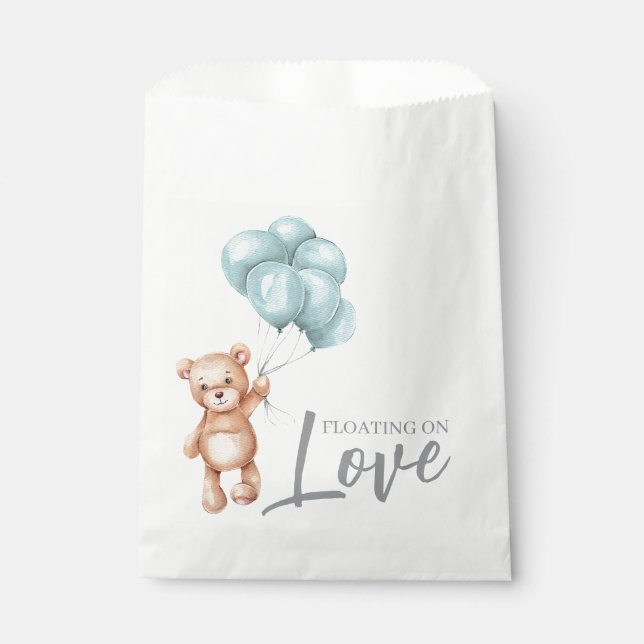 Teddy Bear with Balloons Favor Bag (Front)