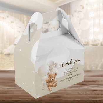Teddy Bear With Balloons Favor Box by DBDM_Creations at Zazzle