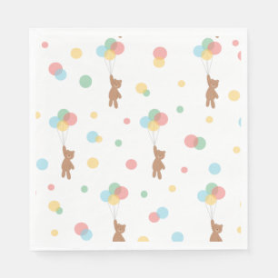 Teddy Bear with Balloons Napkins
