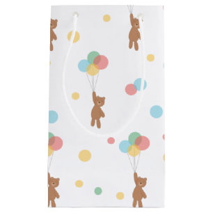 Teddy Bear with Balloons Small Gift Bag