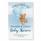 Teddy Bear with Blue Balloons Welcome Sign