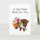 Get Well Soon - Child's Teddy Bear Greeting Card Greeting Card for Sale by  Tarrastrading