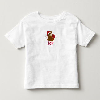 Teddy Bear with Holiday Present - Joy Toddler T-shirt