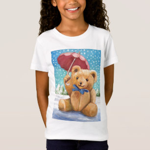 Teddy Bear with Parasol Christmas - Customized T-Shirt