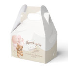 Teddy Bear with Pink Balloons Favor Box