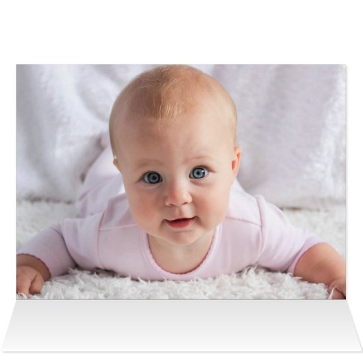 Teddy Bear with Red Bow Photo Thank You Notecard (Inside Horizontal (Top))