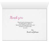 Teddy Bear with Red Bow Photo Thank You Notecard (Inside Horizontal (Bottom))