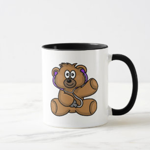 Teddy Bear with Stethoscope Personalize Name Mug