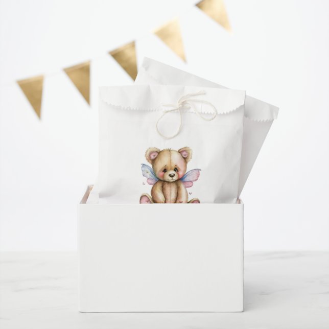 Teddy Bear with Wings Thank You Favor Bag (Party)