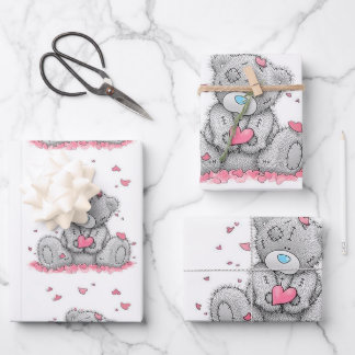 Teddy bear wrapping paper sheets