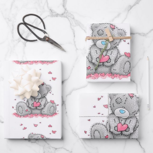 Teddy bear wrapping paper sheets (Front)