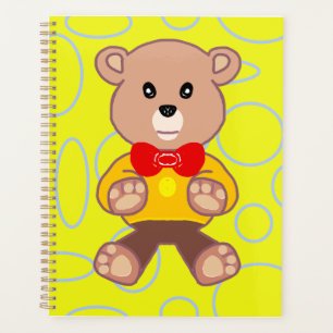 Teddy Bear Yellow Geometric  Planner