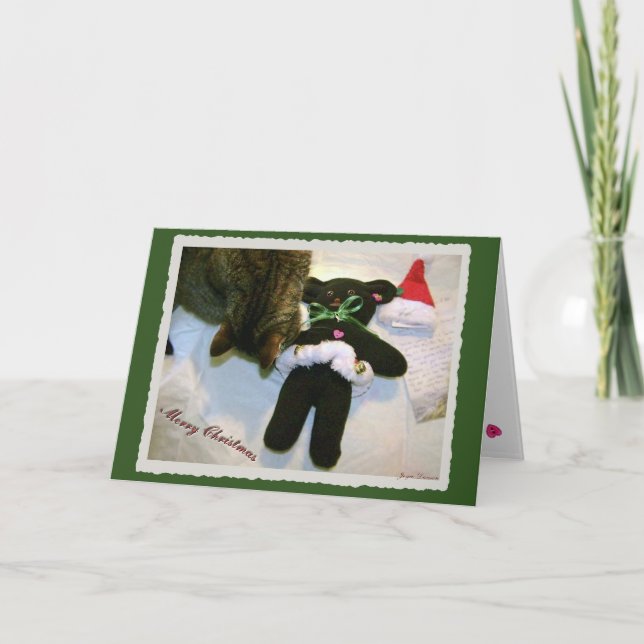 Teddy Bearette Merry Christmas! Holiday Card (Front)