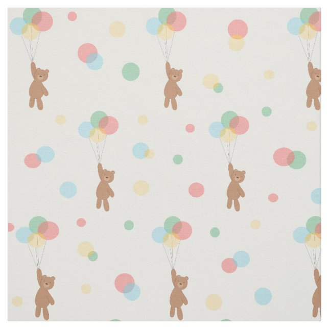 Teddy Bears and Balloons  Fabric (Swatch)