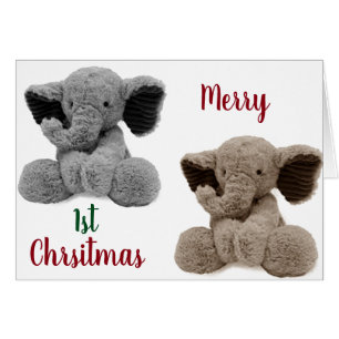 TEDDY BEARS AND LOVE ON YOUR 1st CHRISTMAS = BABY Cards