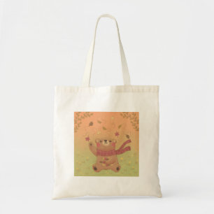 Teddy Bear's Autumn Fall Leaves Tote Bag