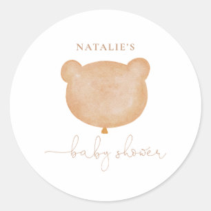 Teddy Bears Baby Shower Classic Round Sticker