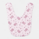 Teddy bears background Pink Bib