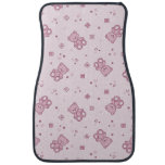 Teddy bears background Pink Car Mat
