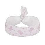 Teddy bears background Pink Elastic Hair Tie