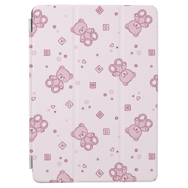 Teddy bears background Pink iPad Air Cover (Front)
