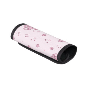Teddy bears background Pink Luggage Handle Wrap