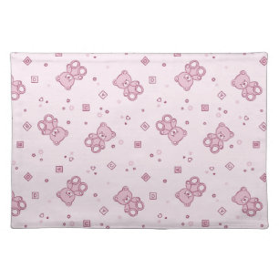 Teddy bears background Pink Placemat