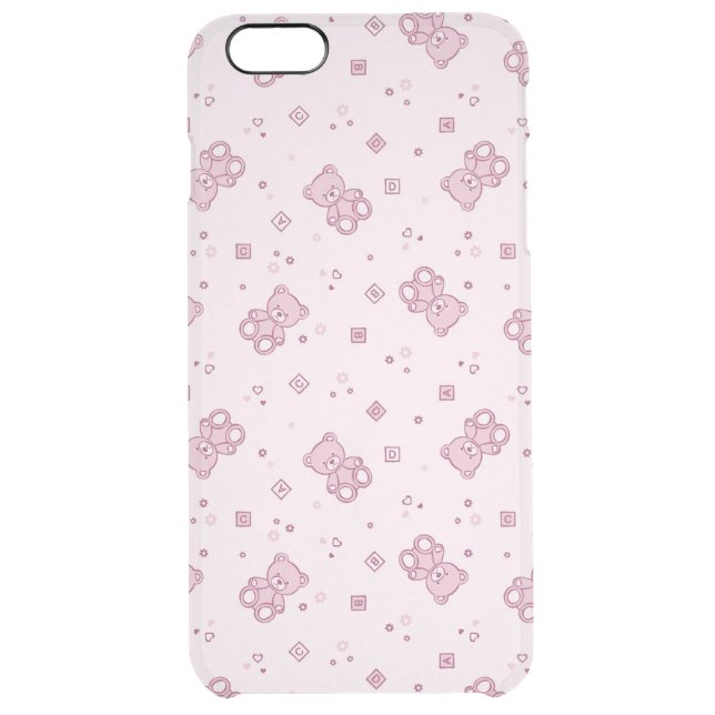 Teddy bears background Pink Uncommon iPhone Case (Back)