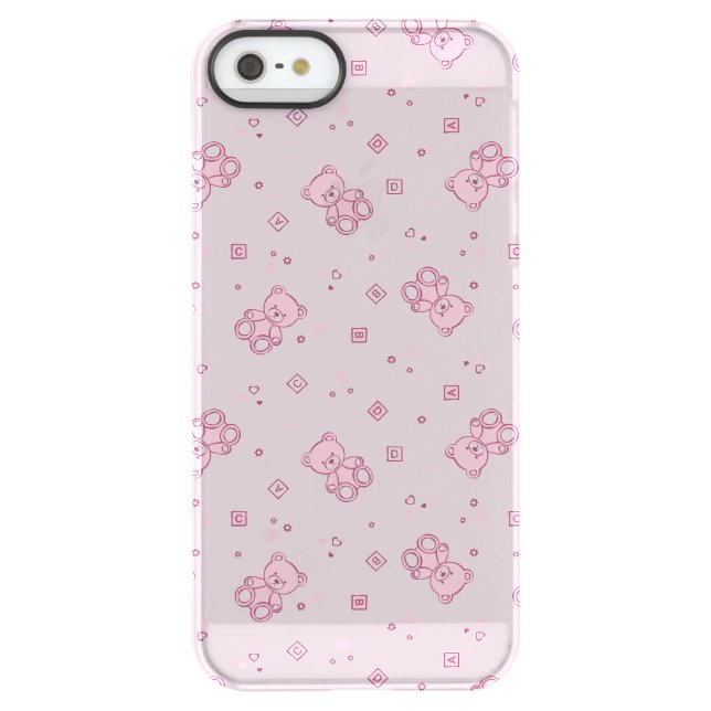Teddy bears background Pink Uncommon iPhone Case (Back)