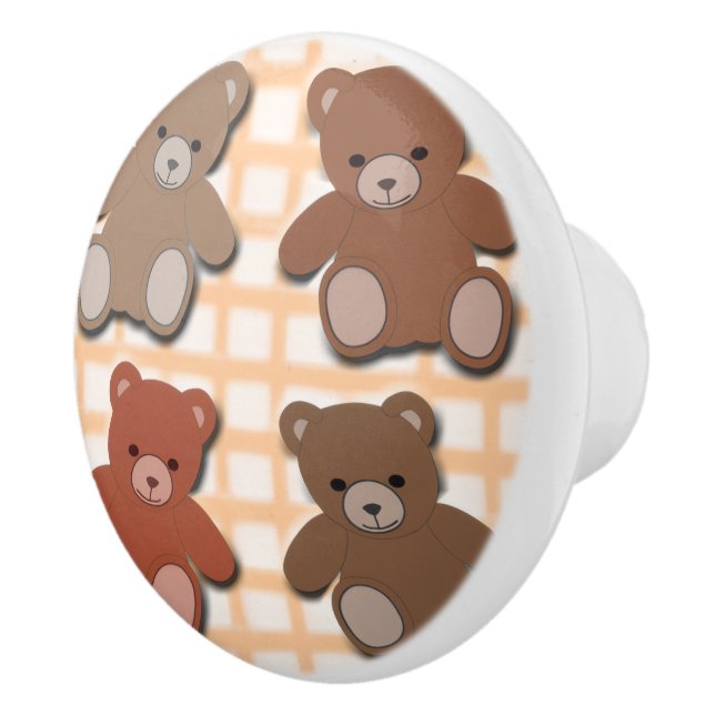 Teddy Bears Ceramic Knob (Right)