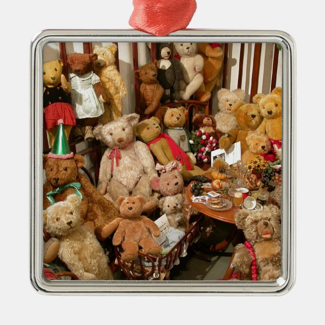 Teddy Bears Collectors Paradise Metal Ornament (Front)