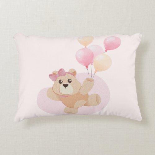 Teddy Bears Gender Reveal Baby Show Accent Pillow