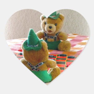 Teddy Bears Heart Sticker