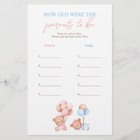 Teddy Bears How Old Were The Parents to Be Game