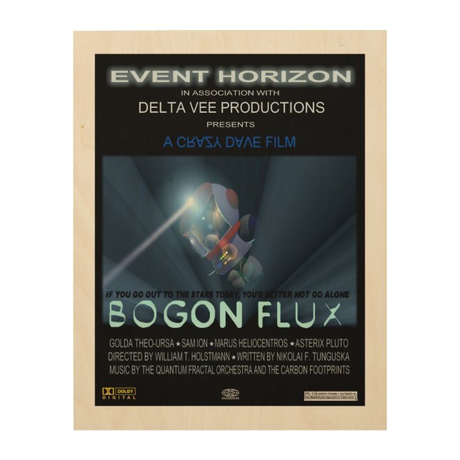 Teddy Bears In Space Wood Wall Art (Front)